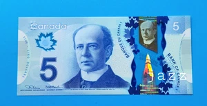 2013 Canada $5 Five Dollar Polymer Banknote Lane & Macklem UNC - Picture 1 of 2