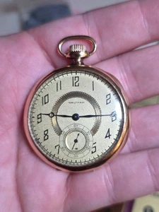 Waltham 15 Jewels Taschenuhr Grade 220 Modell 1894 14kt Gold Gehäuse läuft - Bild 1 von 14