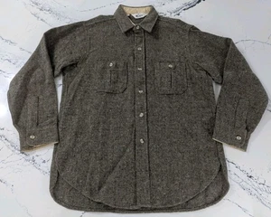 Vintage 70's 80's Woolrich Tweed Wool Flannel Shirt Men's Large - NICE - Picture 1 of 11