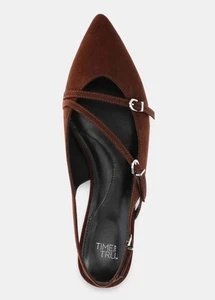 New Time and Tru Women's Strappy Sling Back Brown - Memory Foam Size 10 - Picture 1 of 5