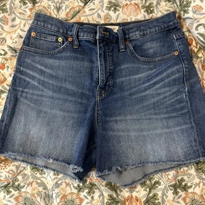 Madewell High Rise Cut Off Stretch Blue Denim Jeans 4” Shorts Damengröße 29 - Bild 1 von 7