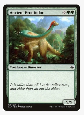 Ancient Brontodon | Ixalan XLN | MTG EDH | Green Dinosaur Tribal Stompy | LP - Image 1 of 3