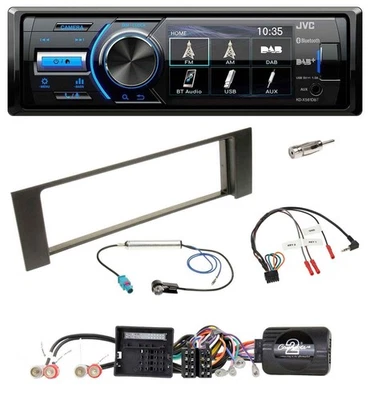 JVC Bluetooth Lenkrad USB DAB Autoradio für Audi A4 00-04 B6 Quadlock Fakra - Bild 1 von 4