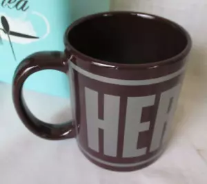 Galerie Hershey's Chocolate SILVER LOGO Coffee Cup Brown Mug 12 oz vintage - Picture 1 of 5