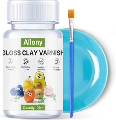 Allony Air Dry Clay Varnish, Air Dry Clay Glaze, Clay Varnish for Air Drying