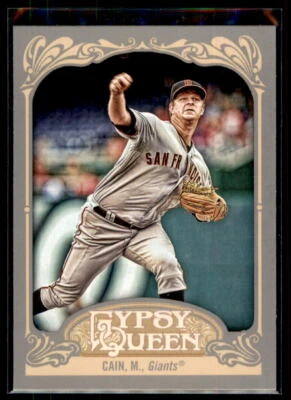 2012 Topps Gypsy Queen  Matt Cain #24 San Francisco Giants - Image 1 of 2