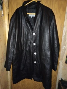 Excelled New York Black Leather Jacket Size XL RN# 20849 NWT 100% Leather - Picture 1 of 19