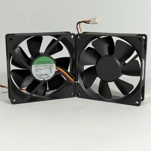 Pair (2x) Sunon KD1209PTS2 Fans Black 92mm 3-Pin - Picture 1 of 4