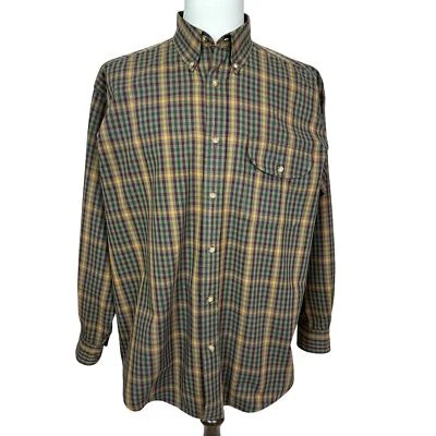 Camisa a Cuadros Orvis Para Hombre Abotonada Mezcla Algodón Lana Hecha en India Grande Foto 1 de 4