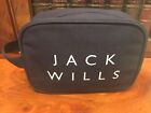 Jack Wills Navy Blue & White Zipped Toiletry Bag - New