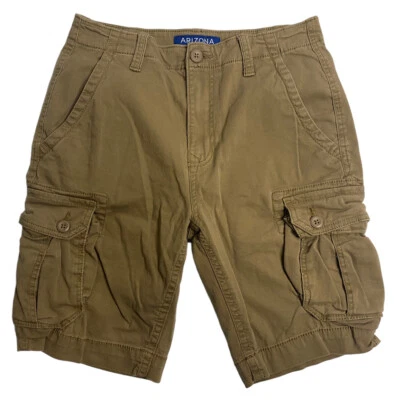 Pantalones Cortos Carga Arizona Para Hombre Talla 29 Tiro Medio 6 Bolsillos Calce Clásico Flex Marrón Foto 1 de 4
