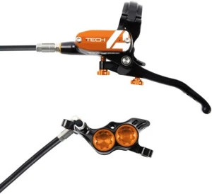Hope Tech 4 E4 MTB Mountain Bike Hydraulic Disc Rear Brake and Lever Set Orange - Picture 1 of 1
