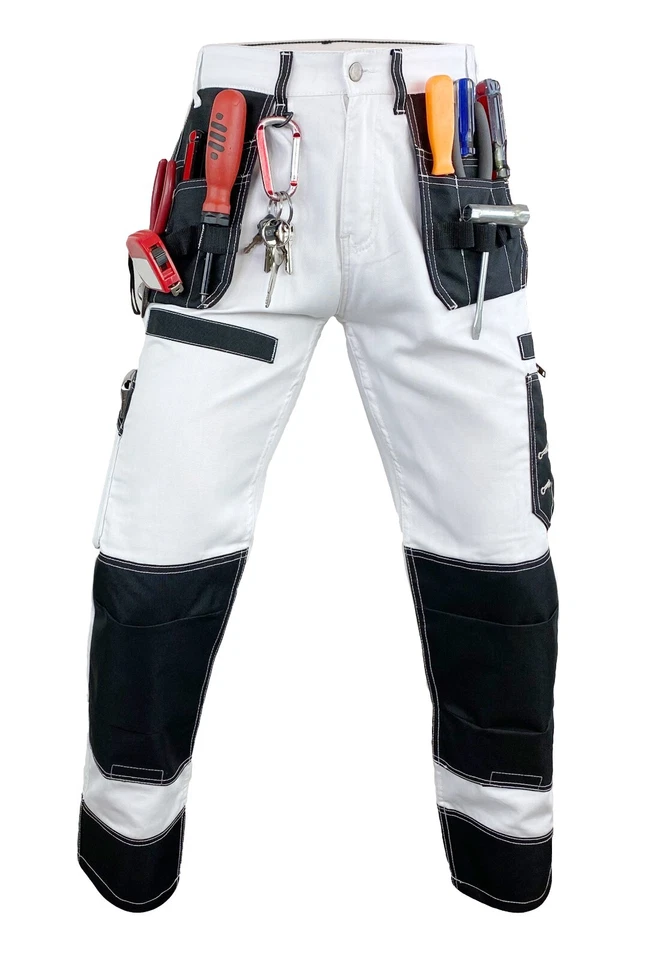 Heavy Duty Mens Cargo Work Pants Tactical Utility Trouser With Knee Pads Pockets - Image 1 of 1