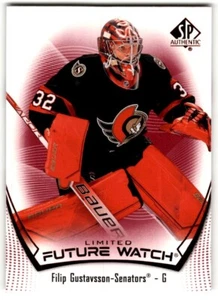 Filip Gustavsson 2021-22 SP Authentic Limited Red Future Watch Rookie #148 - Picture 1 of 2