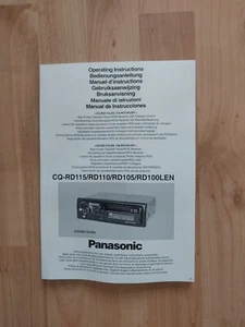 PANASONIC CQ-RD115/RD110/RD105/RD110LEN RADIO/CASSETTE OPERATING MANUAL - Picture 1 of 1