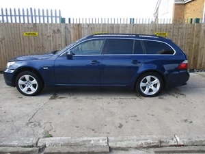 BMW E61 5 SERIES PASSENGER SIDE REAR DOOR BARE BLUE METALLIC A76 BREAKING - Picture 1 of 4