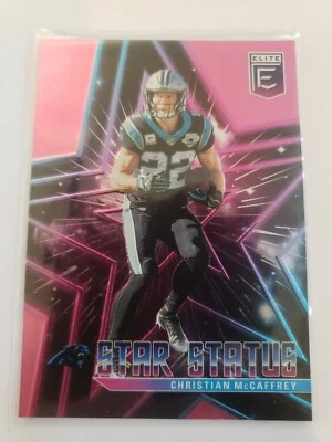CHRISTIAN MCCAFFREY 2020 DONRUSS ELITE STAR STATUS #10 PINK PARALLEL SP - Image 1 of 2