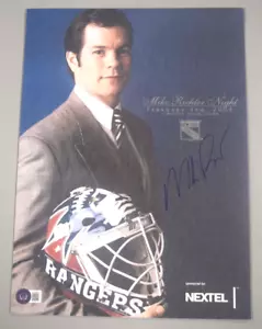 Mike Richter Signed NY Rangers Retirement Night Folder SGA February 4th 2004 BAS - Picture 1 of 5