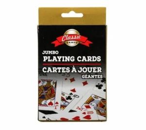 Tarjetas de juego Jumbo Tarjetas de juego gigantes Tarjetas de juego grandes Mazo de cartas - Imagen 1 de 2