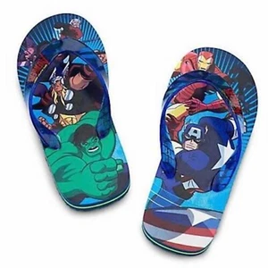 Disney Store Boys The Avenger Flip Flop Captain America Iron Man Hulk super hero - Picture 1 of 8