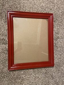 Red  Wooden Picture Frame, Glass: 19”x15” - Frame: 23”x19” - Trim: 2.31”
