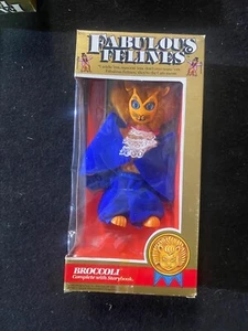 Fabulous Felines Mego Action Figure 1983 Phoenix Toy Cat Plush Broccoli Blue - Picture 1 of 1