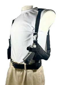 Nylon Shoulder Holster fits Beretta U22 Neos (4.5" barrel) Double Mag Holder - Picture 1 of 12