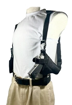 Nylon Shoulder Holster fits Beretta U22 Neos (4.5" barrel) Double Mag Holder - Image 1 of 4