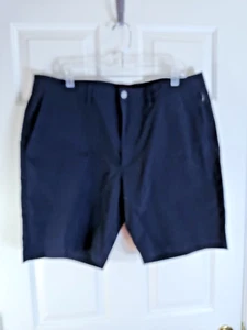 Pantalones Cortos Chancellor Untuckit Para Hombre Talla 38 Negros 9" Entrepierna Frente Plano Chino - Imagen 1 de 3