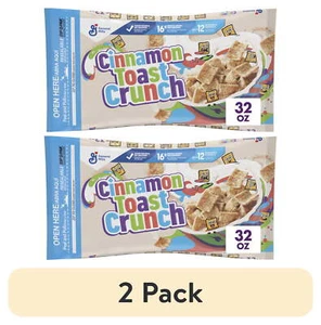 Crispy Cinnamon Toast Crunch, 2-Pack Large Bags, Breakfast Cereal, 32 oz - Picture 1 of 19