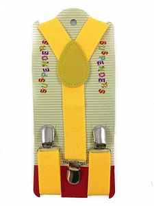 Kids Boy Girls Toddler Clip-on Suspenders Elastic Adjustable Braces - Picture 1 of 37