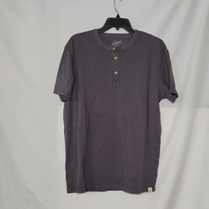 Grayers Mens Large Gray Short Sleeve Henly Shirt Polo Shirt 100% Cotton - Picture 1 of 6