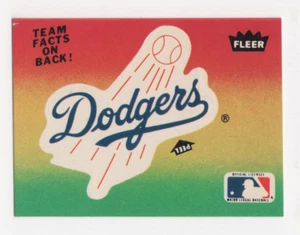 1984 FLEER BASEBALL TEAM LOGO STICKER LOS ANGELES DODGERS - Picture 1 of 2