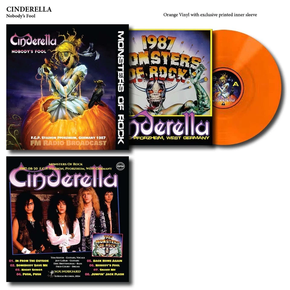 Cinderella ~ NOBODYS FOOL Monsters Or Rock 1987 Colored Vinyl LP Glam Hair Metal Foto 1 de 1
