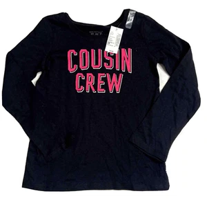 The Childrens Place Kids Shirt 5T Black Cousin Crew Long Sleeve Pullover Toddler - Picture 1 of 5
