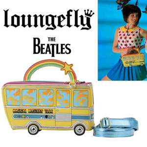 Bolso Bandolera Loungefly THE BEATLES MAGIC MYSTERY TOUR BUS RESPLANDECIENTE LENTICULAR Nuevo - Imagen 1 de 9