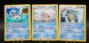 Squirtle 29/149 Wartotle 30/149 Blastoise 31/149 3 Card Set Starter Pokemon TCG - Picture 1 of 7