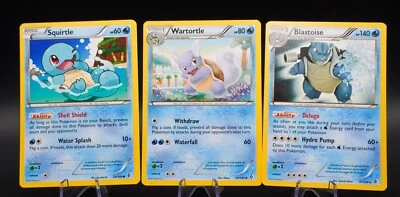 Squirtle 29/149 Wartotle 30/149 Blastoise 31/149 3 Card Set Starter Pokemon TCG - Image 1 of 4