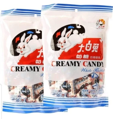 2 BAGS Chinese White Rabbit Creamy Milk Chewy Candy  - Image 1 of 4