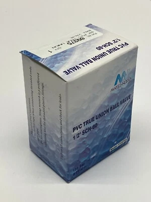 Matco-Norca 772ST03 PVC True Union Ball Valve 1/2" SCH-80 150 PSI - Image 1 of 4