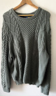 Ralph lauren Knit Sweater Mens Adult Large Olive Green Cotton Cable Size XXL