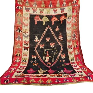 40+ Year Old Moroccan Masterpiece Hand-Knotted Wool Berber Rug Hollywood Carpet - Picture 1 of 24