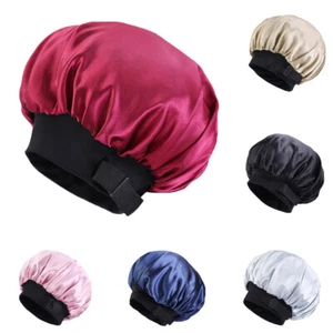 Hair Care Satin Night Sleep Cap Women Head Wrap Bonnet Hijab Hat Muslim Headwear - Picture 1 of 16