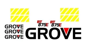RT 875E GROVE Crane Vinyl Decals Sticker Emblem Logo Graphic Boom 875E RT - Picture 1 of 1