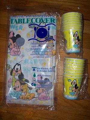 Disney Bebés Baby Shower Fiesta Suministros Todos los Personajes Multicolor Lote de 3 piezas Playa  Foto 1 de 4