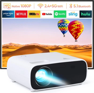 2025 Nuovo proiettore Full HD, Bluetooth e WiFi proiettore portatile, alta lumin - Immagine 1 di 4
