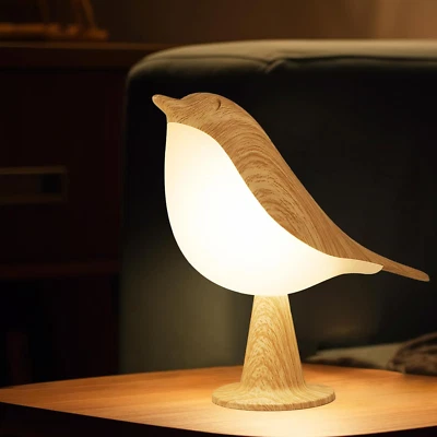 Small Bird Table Lamp, 2600 Mah Cordless Desk Lamp, Touch Night Light with 3 Col - Imagem 1 de 4