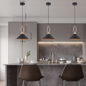 3 Light Island Pendant Light Fixture Bedroom Modern Indoor Chandelier Industrial - Picture 1 of 7