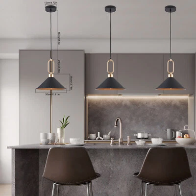 3 Light Island Pendant Light Fixture Bedroom Modern Indoor Chandelier Industrial - Image 1 of 4