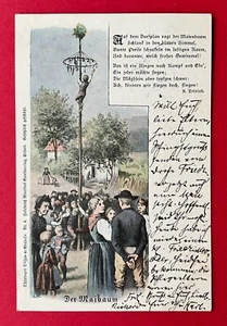 Postal Friedrichroda en Turingia 1900 árbol de mayo con tipos (147981 - Imagen 1 de 2